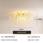 Modern Luxury Gold Branch Pendant Light - Aluminum LED Luminarias