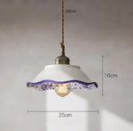 Blue Glass Pendant Lights for Bedroom Dinning Living Room