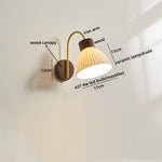 Ceramic Wood LED Wall Lights Modern Bedside Lamp for Home Decor