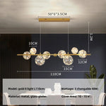Modern Dimmable Metal Pendant Lights with Glass Globe for Dining Room & Bar