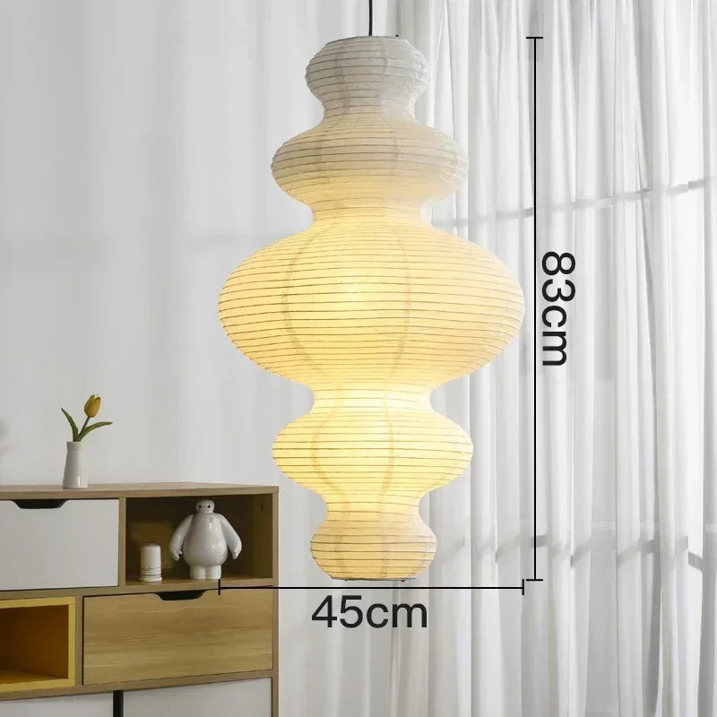 Rice Paper Pendant Lights for Living Room Decor - LED E27 Ceiling Lamps
