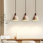 Yellow Travertine LED Pendant Lamps - Wabi Sabi Home Decor & Lighting