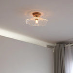 Glass Wood LED Ceiling Lamp for Home Lighting and Decoration