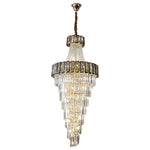 Elegant Crystal Chandelier for Duplex Spiral Staircase and Living Room