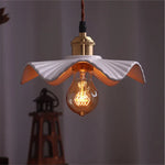 White Ceramic LED Pendant Light - Modern Nordic Design for Home Decor