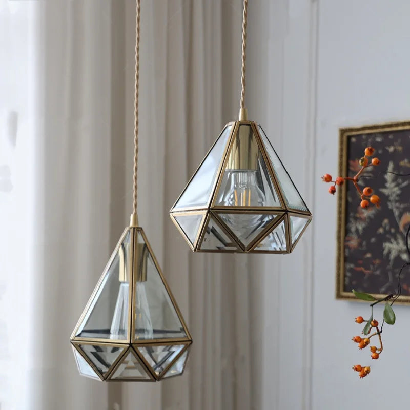 Afralia™ Glass LED Pendant Light: Modern Nordic Hang Lamp for Dining Room & Balcony