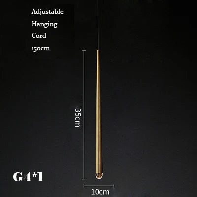 Retro Copper Gold Chandelier Pendant Light for Living Room Dining Bar