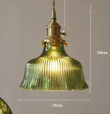 Blue Glass Pendant Lights for Bedroom Dinning Living Room