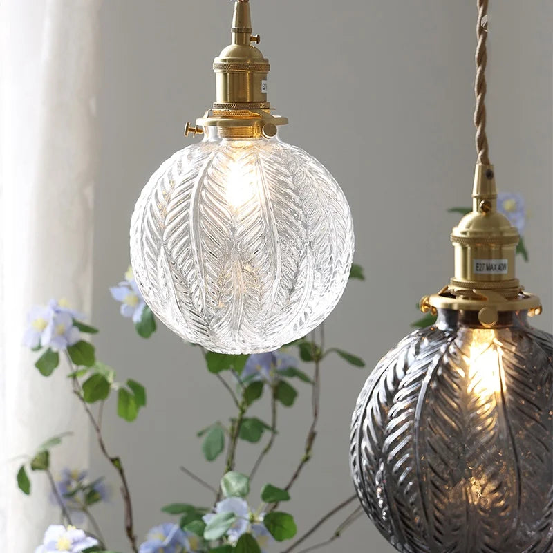 Glabe Glass LED Pendant Light Fixture, Nordic Modern Design for Bedroom, Kitchen, Aisle