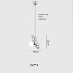 Dimmable LED Hanging Pendant Light for Living Room - Gold Silver Luminaire