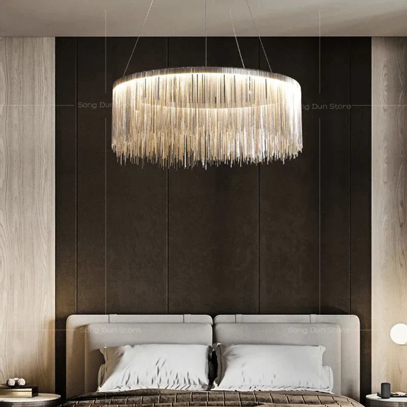 Tassel Chandelier: Postmodern Creative Lighting for Living Room, Dining Room, Bedroom, and Clothing Store