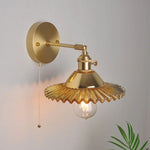 Nordic LED Wall Sconce Pull Chain Switch Stair Light Glass Lamparas