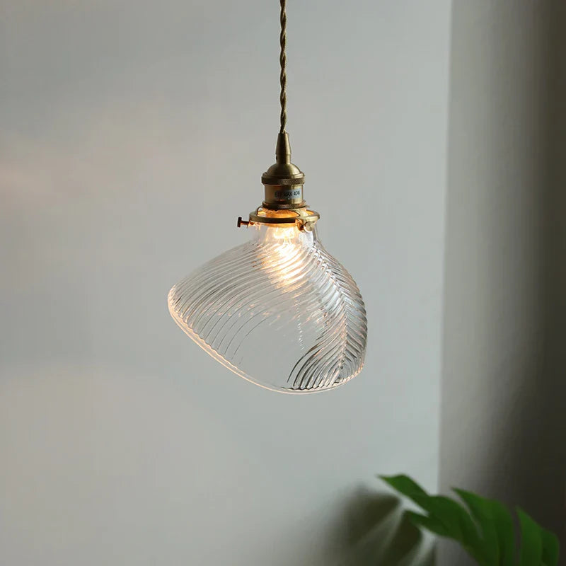 Clear Glass LED Pendant Light for Reading Living Dining Room