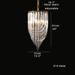 Black Stainless Steel Crystal Glass Ceiling Chandelier - LED Dimmable Luxury Nordic Light