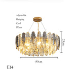 Crystal Chandelier Pendant Light for Living Room Bedroom Foyer