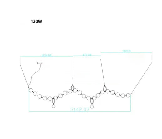 Brass Artistic Necklace Chandelier Lighting for Living Room