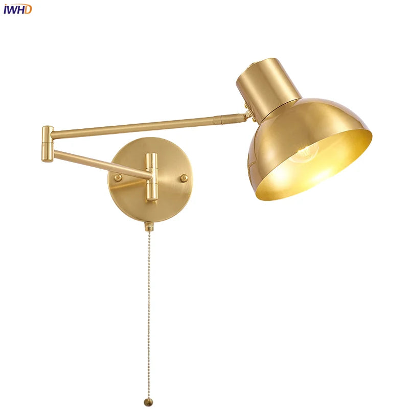 Afralia™ Long Arm LED Wall Lights Fixture Bedroom Living Room Stair Mirror Bedside Lamp