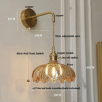 Afralia™ Glass LED Wall Sconce: Modern Nordic Design with Pull Chain Switch