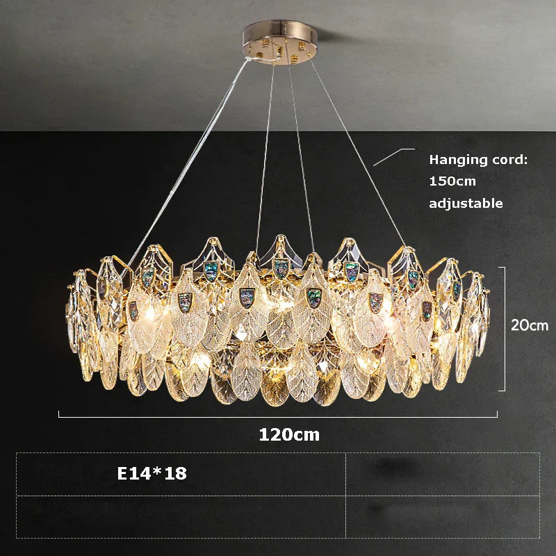 Peacock LED Chandelier Lighting for Living Room