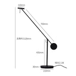 Industrial Swing Arm Table Lamp - Modern Lighting for Living/Bedroom, Office, Study