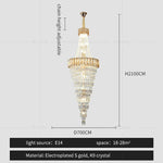 Crystal Chandelier: High-End Duplex & Spiral Staircase Light for Luxury Living Spaces