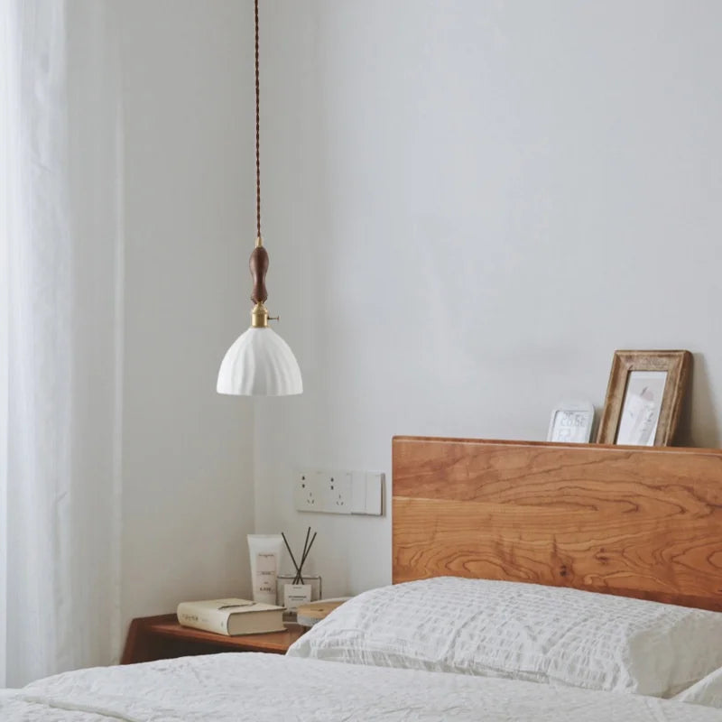 Ceramic LED Hanging Pendant Light - Modern Nordic Design for Home Decor