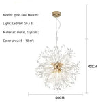 Afralia™ Dandelion Gold/Chrome Chandelier with Crystals, G9 Pendant Lights for Elegant Lighting