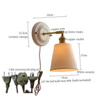 Striped Ceramic LED Wall Sconce: Modern Nordic Interior Light