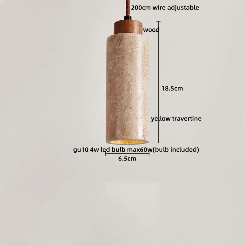 Travertine LED Pendant Lamp for Home Decor and Lighting Applciation