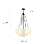 Scandinavian Bubble Glass Chandelier Pendant Light E27 Bulb