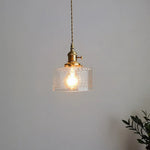 Green Glass LED Pendant Lamp for Modern Home Decor and Lighting Fixtures