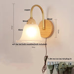 Nordic Glass LED Wall Sconce with Pull Chain Switch for Home Decor