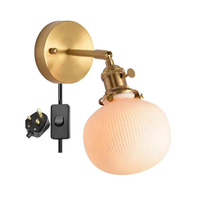 Afralia™ White Ceramic LED Wall Lights for Home Lighting in Bedroom, Living Room, Bathroom