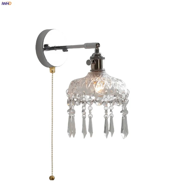 Crystal LED Wall Light – Modern Nordic Living Room Bedside Lamp