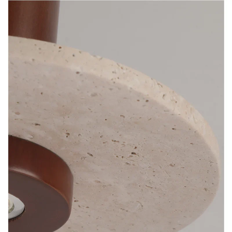 Wood LED Pendant Lamp for Elegant Room Decor & Wabi Sabi Style