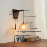 Modern Walnut Copper LED Wall Light for Bedroom Living Room Restaurant
