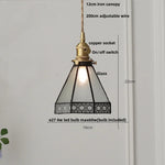 Afralia™ Tiffany Cat Glass LED Pendant Light in Walnut Wood Finish