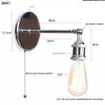 Afralia™ Loft LED Wall Light Industrial Vintage Bedroom Bedside Lamp
