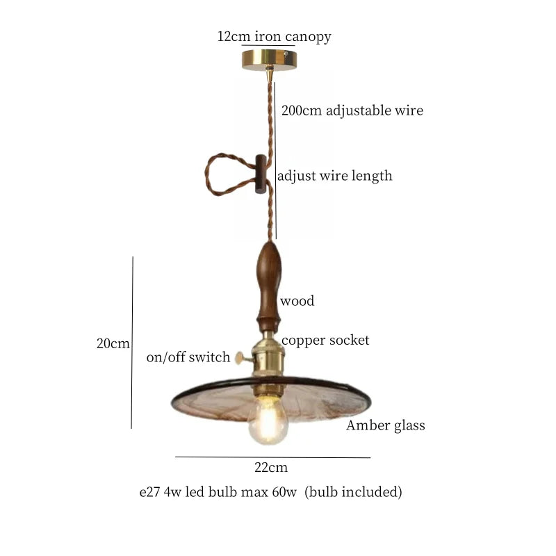 Afralia™ Nordic Glass Copper Pendant Light - LED Hanging Fixture for Bar, Loft, Bedroom, Kitchen