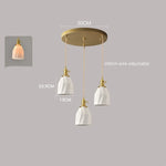 White Ceramic LED Pendant Lamp Modern Hanging Light Fixtures