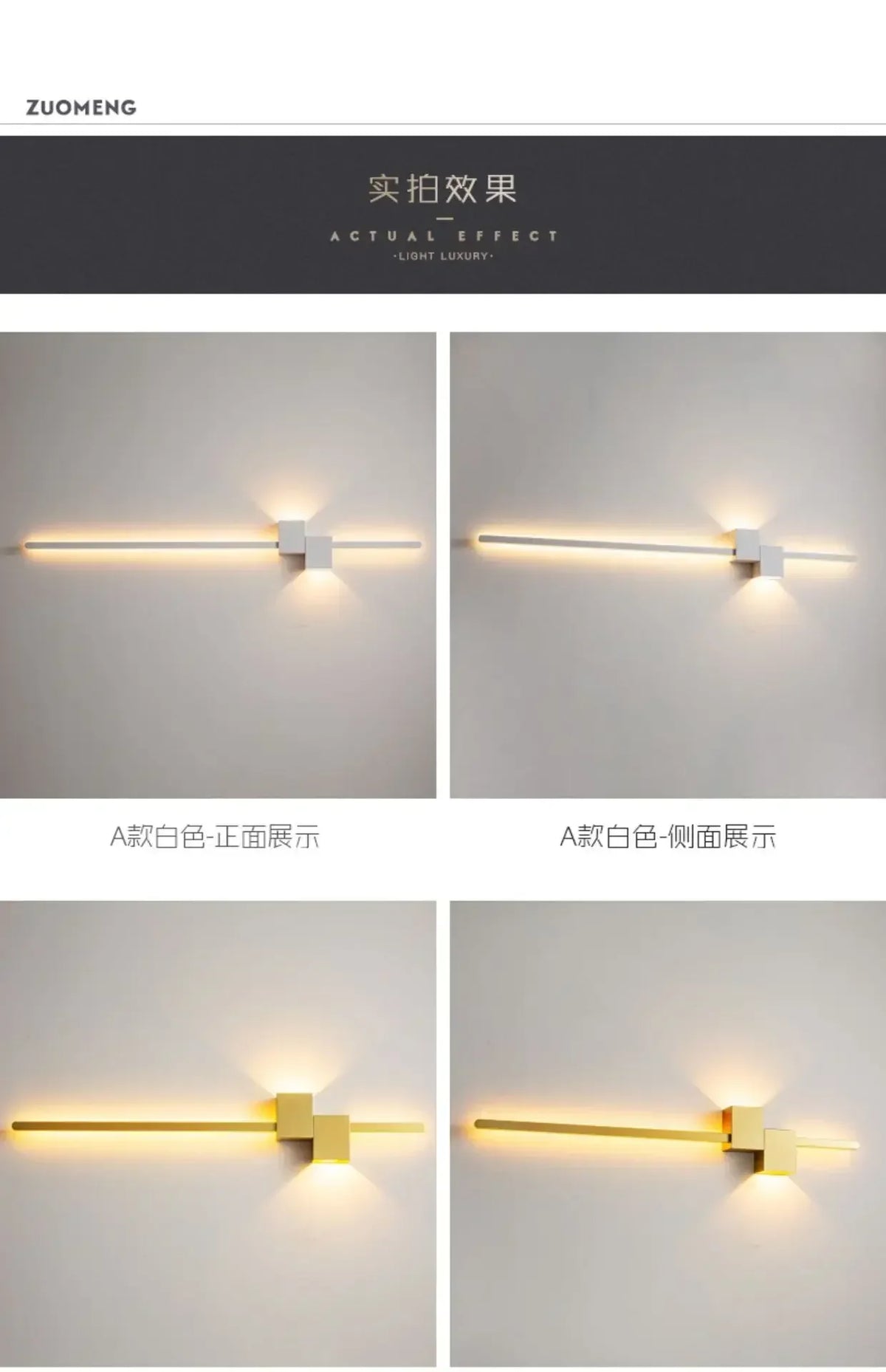 Modern Minimalist Strip Lighting: Aluminum Bedroom Living Room Wall Lamp