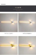 Modern Minimalist Strip Lighting: Aluminum Bedroom Living Room Wall Lamp