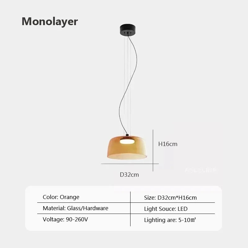 Nordic Glass LED Pendant Lights for Home Decor and Lighting