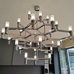 Afralia™ Metal Pendant Chandelier LED Lighting Fixture for Modern Luxury Foyer, Stairs & Indoor