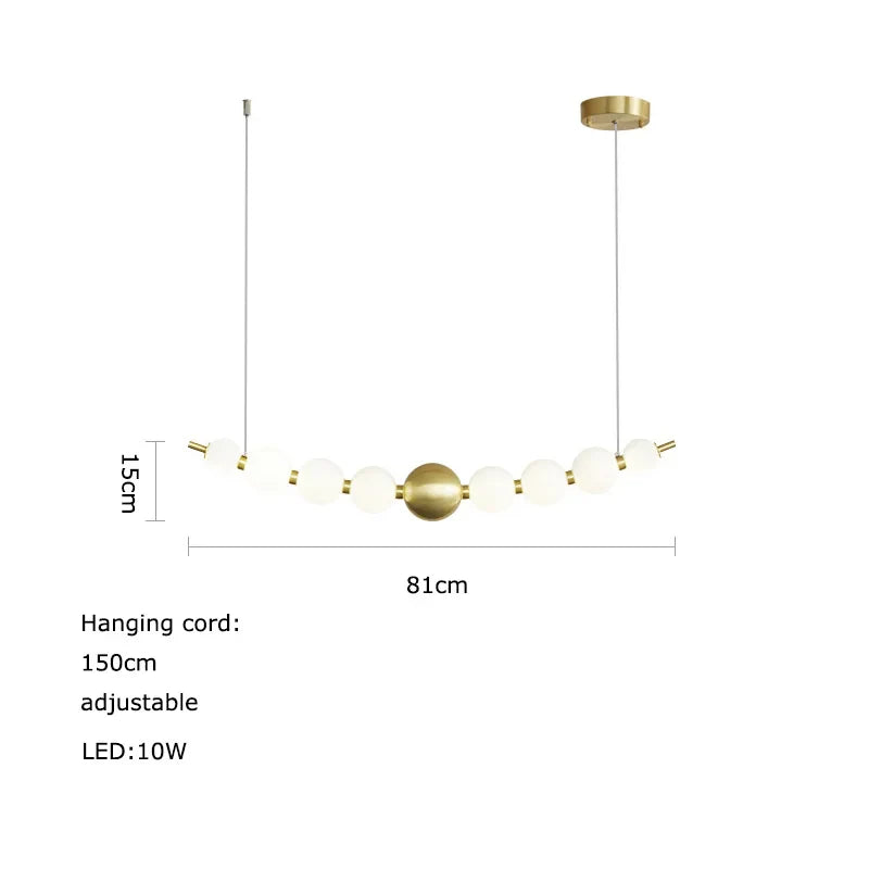 Love Gold Chrome Chandelier LED Suspension Lighting for Dinning Room