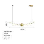 Love Gold Chrome Chandelier LED Suspension Lighting for Dinning Room