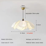 Nordic Creamy E27 LED Pendant Chandelier: French Bedroom Retro Dining Room Lamp
