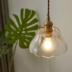 Copper Glass LED Pendant Lamp for Dining Living Room Bedroom Bar Nordic Style Hnaging Light