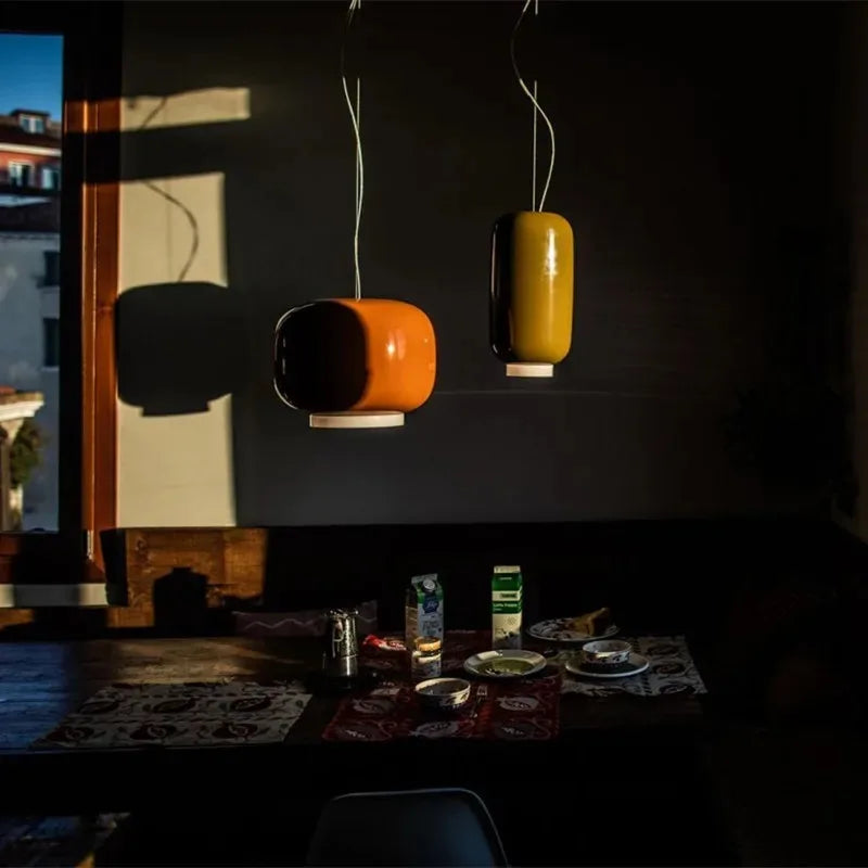 Colorful Glass Pendant Lights for Dining Room and Bedroom