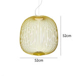 Spokes Pendant: Minimalist Birdcage Hanging Light for Villa, Lobby, Staircase & Home Decor